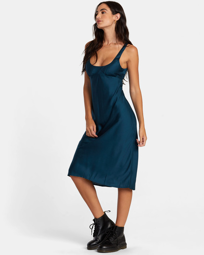 4 Say So Midi Dress Blue AVJWD00293 RVCA