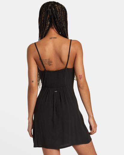 2 Seniesa Chained Mini Dress Black AVJWD00294 RVCA