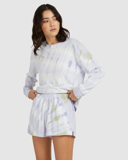 1 No Doubt Cozy Sawyer Tie-Dye Shorts Grey AVJWH00112 RVCA