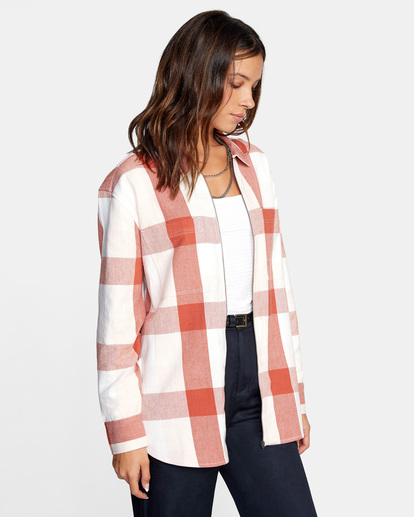 Decades Zip-Up Flannel Shirt | RVCA