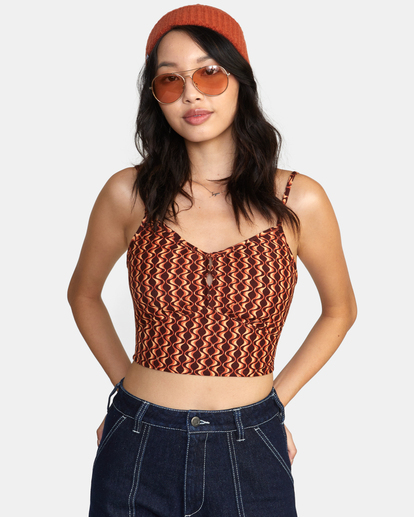 0 Moxy Tank Top Brown AVJWT00176 RVCA