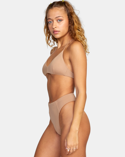 4 Solid Crossback Bikini Top White AVJX300199 RVCA