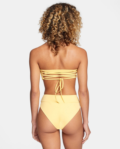 1 Tie-Back Halter Bandeau Bikini Top White AVJX300208 RVCA