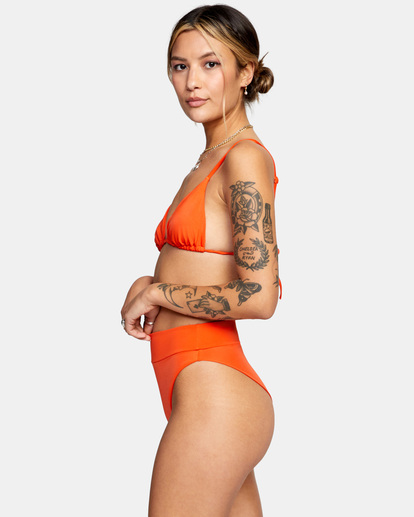 6 Solid Slide Triangle Bikini Top Blue AVJX300240 RVCA