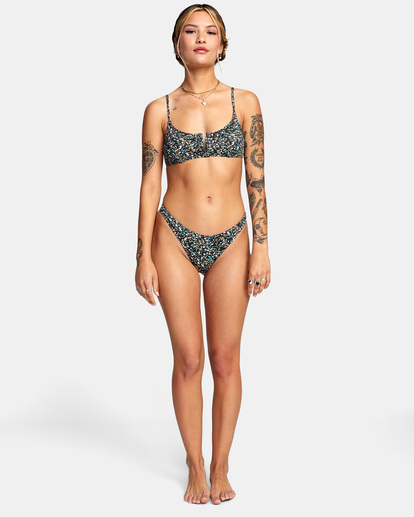 3 No Matter V-Wire Bralette Bikini Top Grey AVJX300245 RVCA