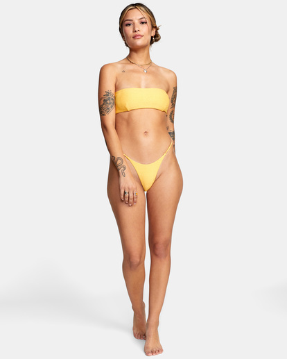 3 Brightside Bandeau Bikini Top Yellow AVJX300255 RVCA