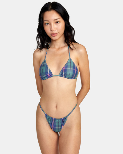 1 Boyfriend Billie Triangle Bikini Top Green AVJX300321 RVCA
