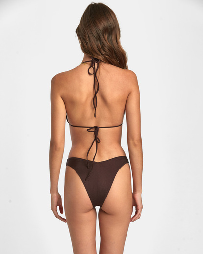 1 Solid Shimmer Triangle Bikini Top Brown AVJX300329 RVCA