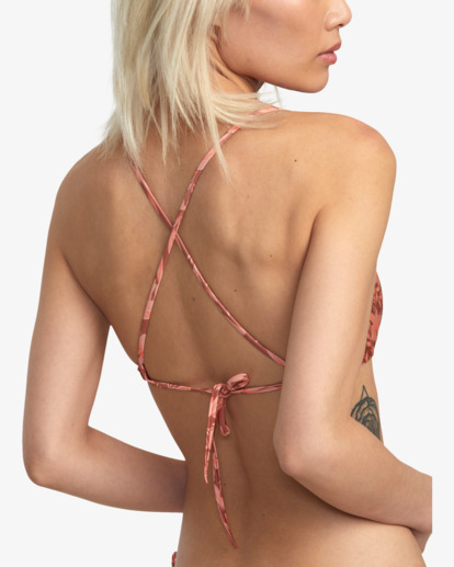 6 Oasis Crossback Bikini Top Brown AVJX300372 RVCA
