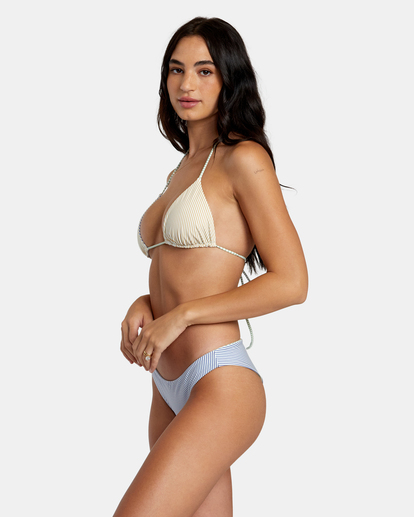 4 Tri Stripe Reversible Triangle Bikini Top Grey AVJX300402 RVCA