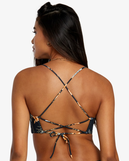 1 Bloom Seamed Crossback Bikini Top Black AVJX300404 RVCA