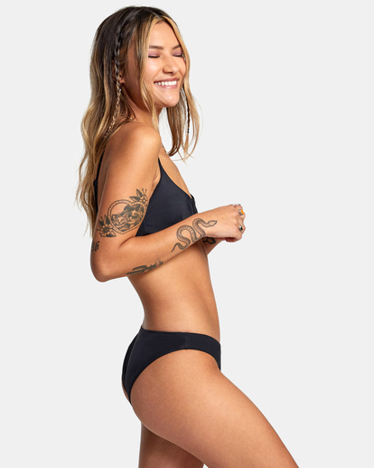 5 Solid Medium Bikini Bottoms Black AVJX400130 RVCA