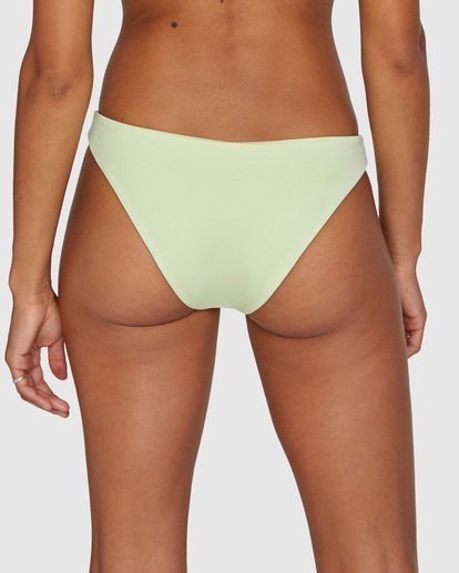 6 Solid Medium Bikini Bottoms Green AVJX400130 RVCA
