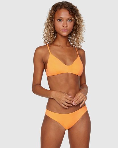 1 Solid Cheeky Bikini Bottoms Orange AVJX400189 RVCA