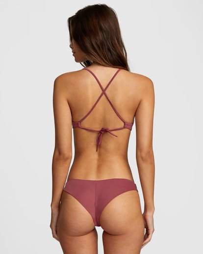0 Solid Cheeky Bikini Bottoms Purple AVJX400189 RVCA