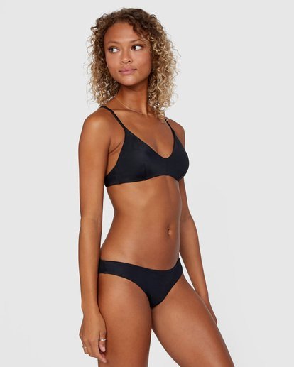 3 Solid Cheeky Bikini Bottoms Black AVJX400189 RVCA