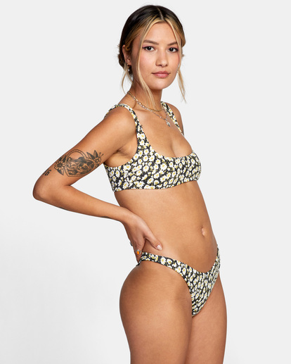 5 June Bloom Skimpy French Bikini Bottoms Black AVJX400230 RVCA