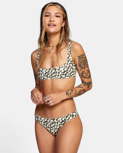 1 June Bloom Reversible Bikini Bottoms Black AVJX400244 RVCA
