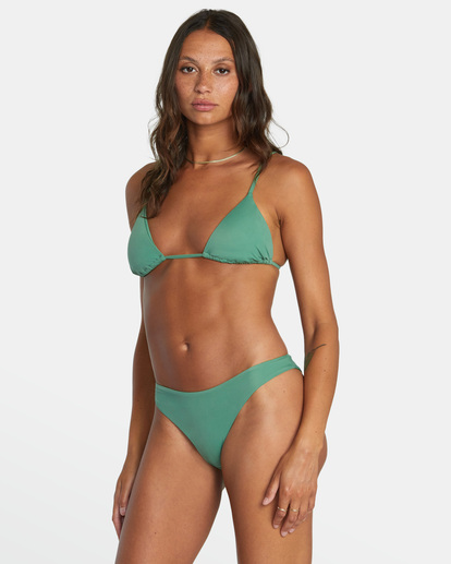 4 Solid French Bikini Bottoms Green AVJX400247 RVCA