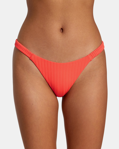 1 Solid Streak Medium Bikini Bottoms Red AVJX400391 RVCA