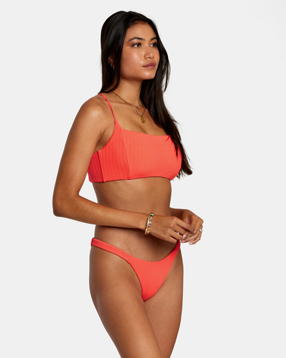 4 Solid Streak Medium Bikini Bottoms Red AVJX400391 RVCA