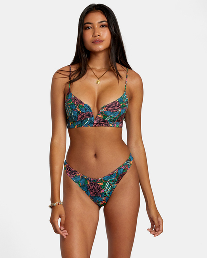 1 Ander Medium High Leg Bikini Bottoms Grey AVJX400409 RVCA