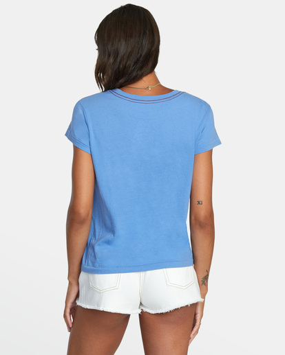 1 Heritage Short Sleeve Tee Blue AVJZT00390 RVCA