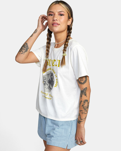 4 Keep It Cool Crop Tee White AVJZT00421 RVCA