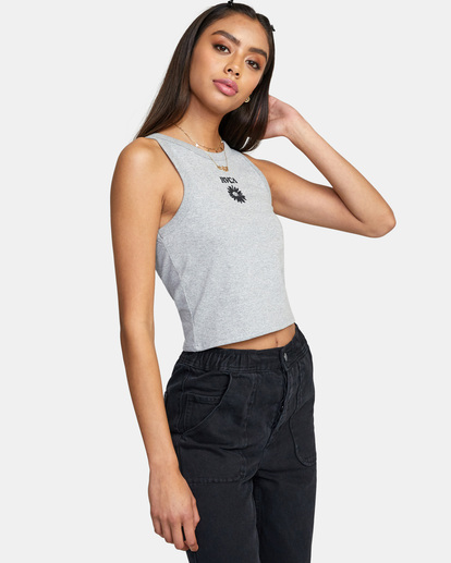 5 Daisy Slim Fit Tank Top Grey AVJZT00425 RVCA