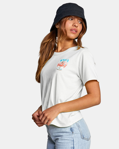 4 LP x KLW Crop Tee White AVJZT00428 RVCA