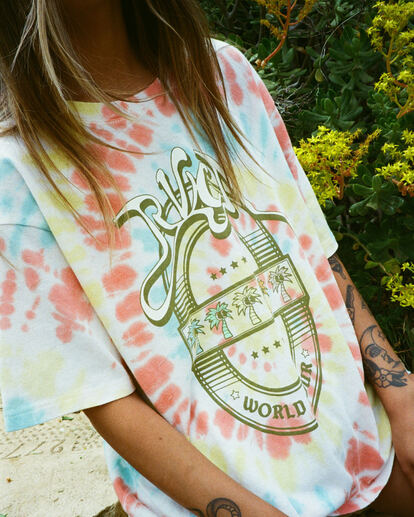 0 World Tour Oversized Tee Yellow AVJZT00431 RVCA