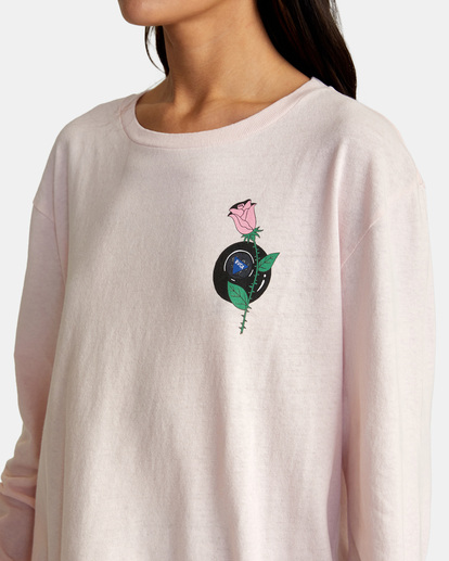 2 LP x KLW Long Sleeve Tee Pink AVJZT00436 RVCA