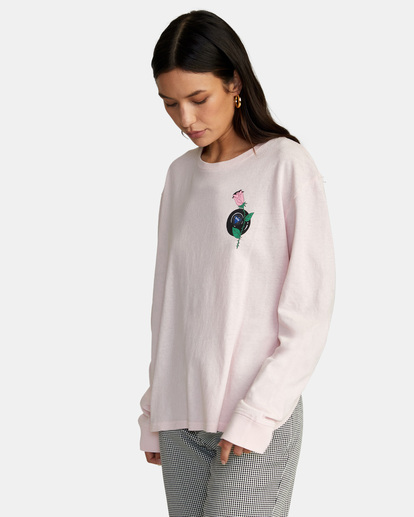 4 LP x KLW Long Sleeve Tee Pink AVJZT00436 RVCA