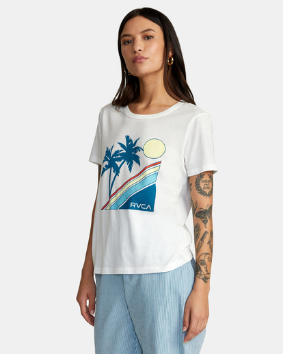 4 South Shore Slim Fit Tee White AVJZT00440 RVCA