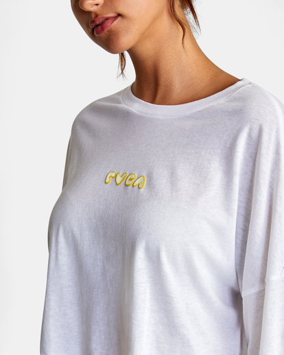 2 Retro Puff Long Sleeve Tee White AVJZT00462 RVCA