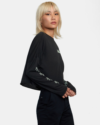5 Palms Long Sleeve Tee Black AVJZT00463 RVCA