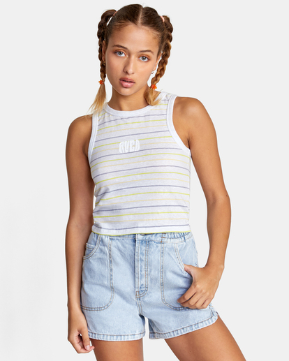 0 Easy Graphic Tank Top White AVJZT00469 RVCA