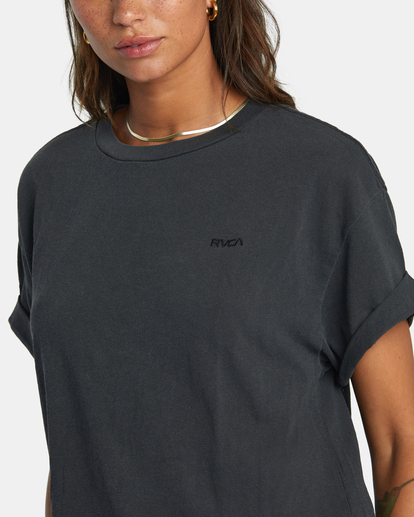 2 Ptc Roll It Embroidered Tee Black AVJZT00478 RVCA