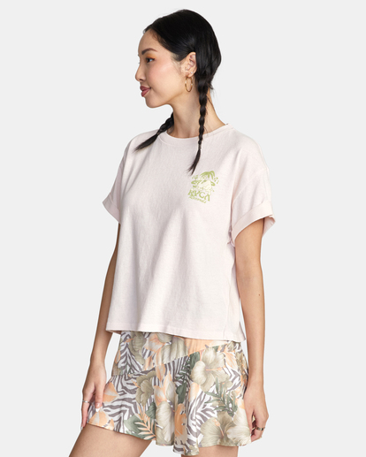 4 RVCA Records Graphic Tee Pink AVJZT00480 RVCA