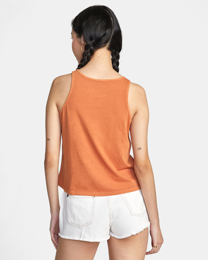 1 Ptc Traveler Embroidered Tank Top Yellow AVJZT00505 RVCA