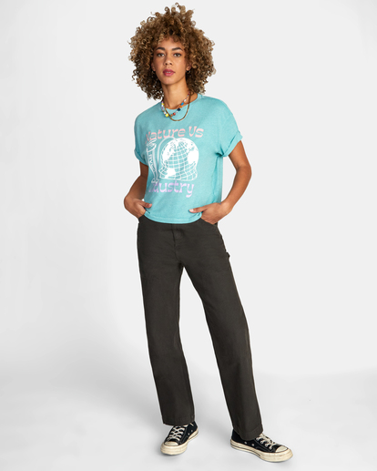 3 Inflation Roll It Tee Blue AVJZT00526 RVCA