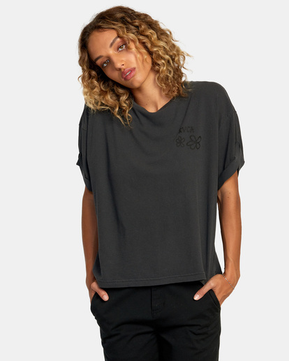 0 Oblow Rainbows Roll It Graphic Tee Black AVJZT00529 RVCA