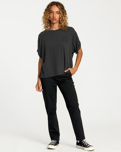 3 Oblow Rainbows Roll It Graphic Tee Black AVJZT00529 RVCA