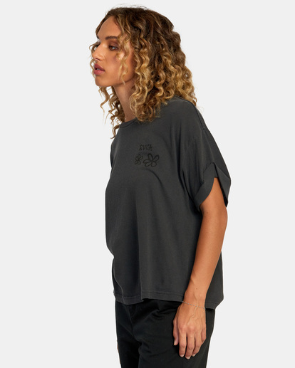 4 Oblow Rainbows Roll It Graphic Tee Black AVJZT00529 RVCA