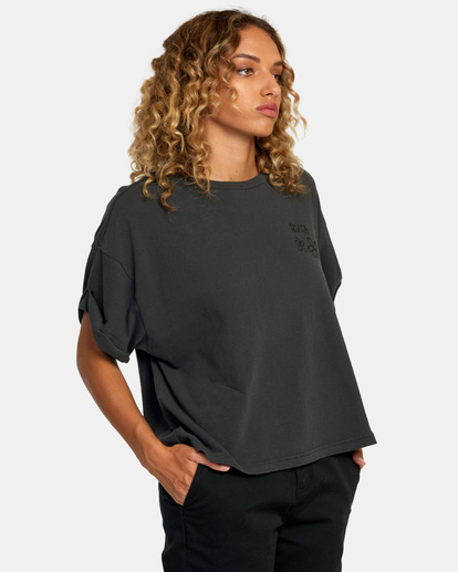 5 Oblow Rainbows Roll It Graphic Tee Black AVJZT00529 RVCA