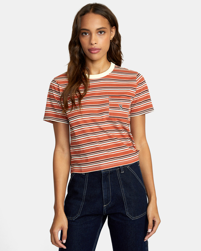 0 Emblem Pocket Tee Brown AVJZT00541 RVCA