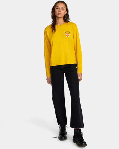 3 Fiery Long Sleeve Tee White AVJZT00558 RVCA