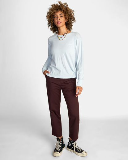 3 PTC Stolen Long Sleeve Tee Blue AVJZT00559 RVCA