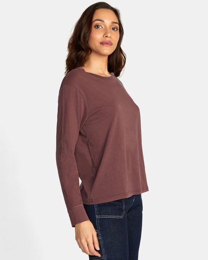 5 PTC Stolen Long Sleeve Tee Brown AVJZT00559 RVCA