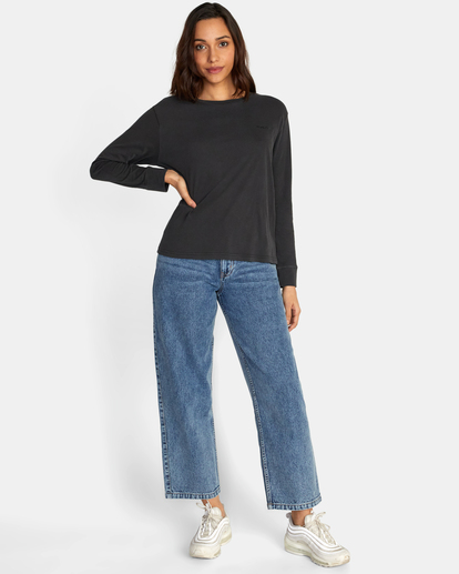 3 PTC Stolen Long Sleeve Tee Black AVJZT00559 RVCA